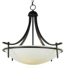  8178 ROB - Vitalian Collection, Metal Trimmed Glass Bowl, Indoor Hanging Pendant Light